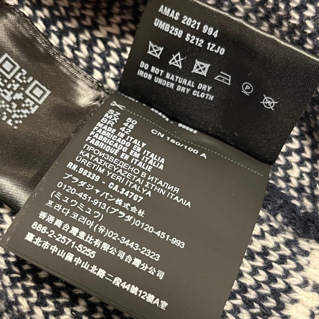 PRADA 21AW 総柄 カシミヤ混 ウール混 セーター ニット　ラフシモンズ