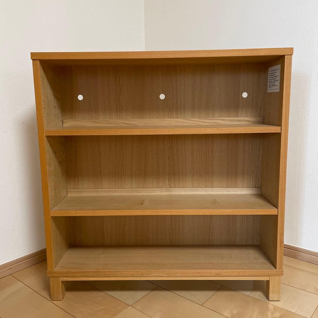 無印良品　オーク材薄型ラック・ワイド小・奥行２２ｃｍ　廃盤品