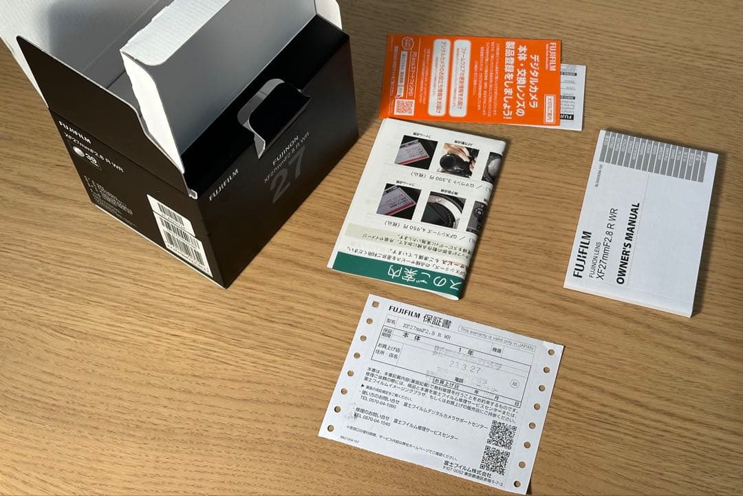 Fujinon XF27mmF2.8 R WR 中古品