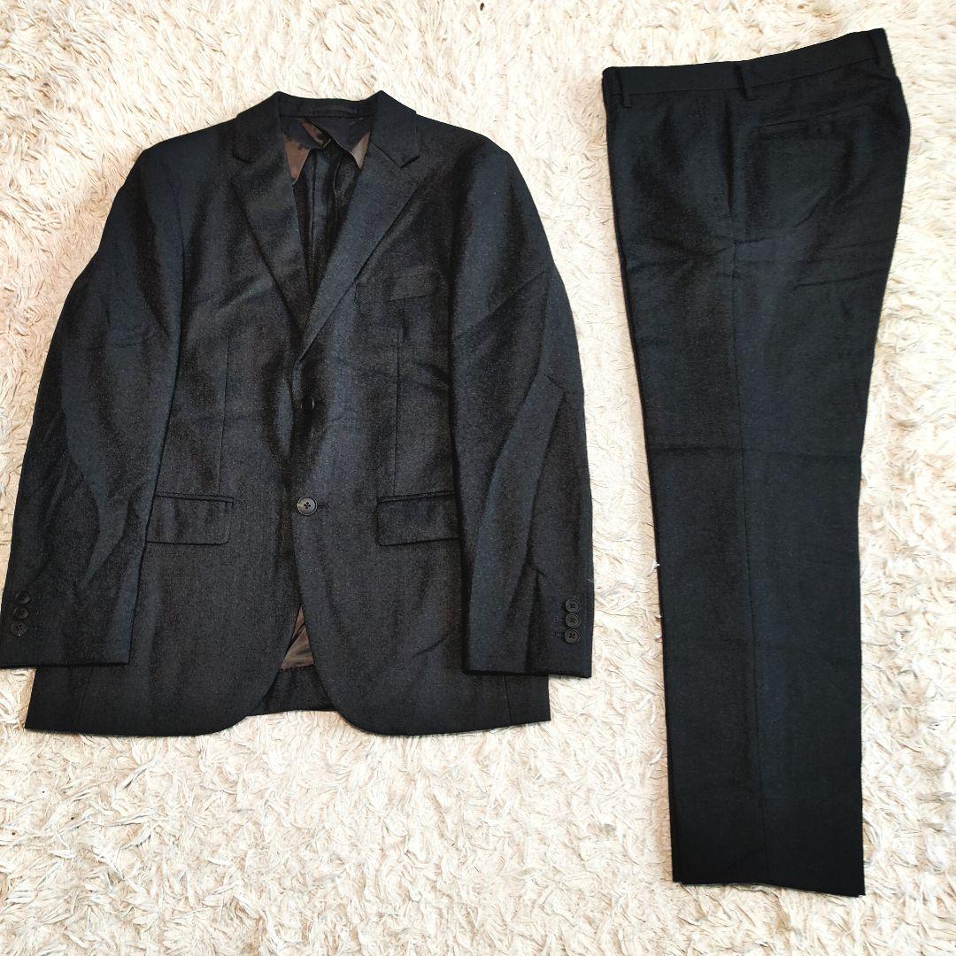 EDIFICE セットアップ スーツ ウール Super100 ダークグレー