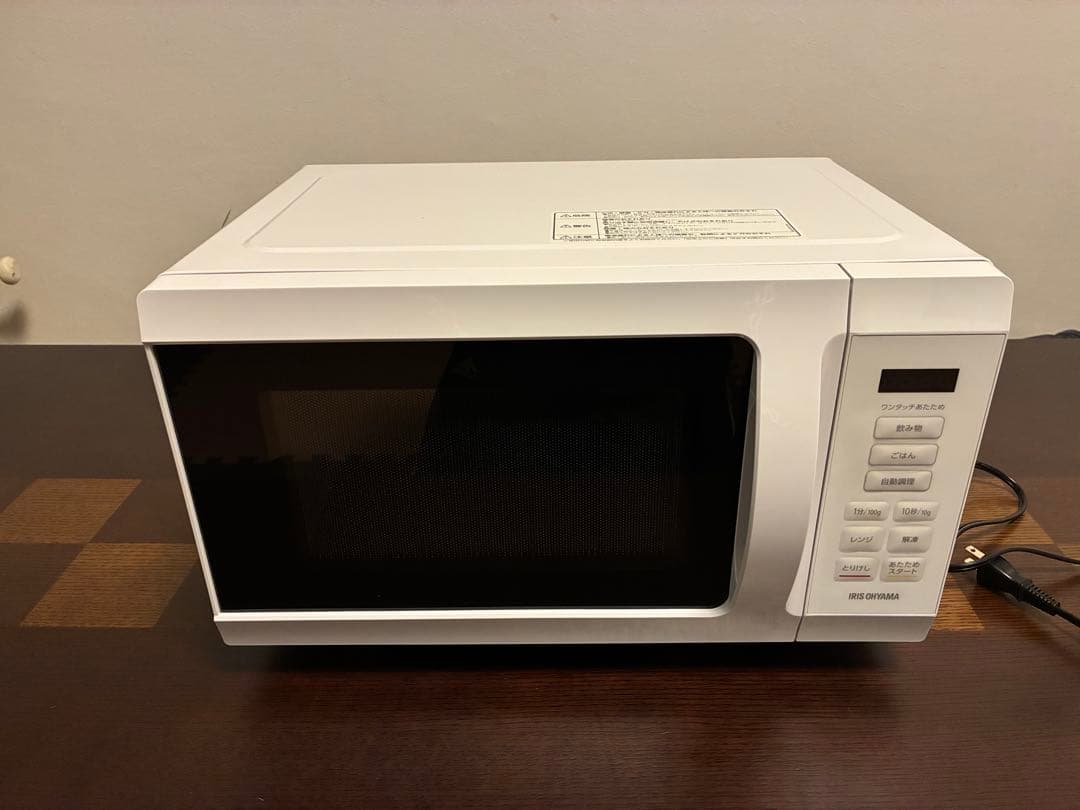 【美品】【外箱・保証書あり】アイリスオーヤマ電子レンジ