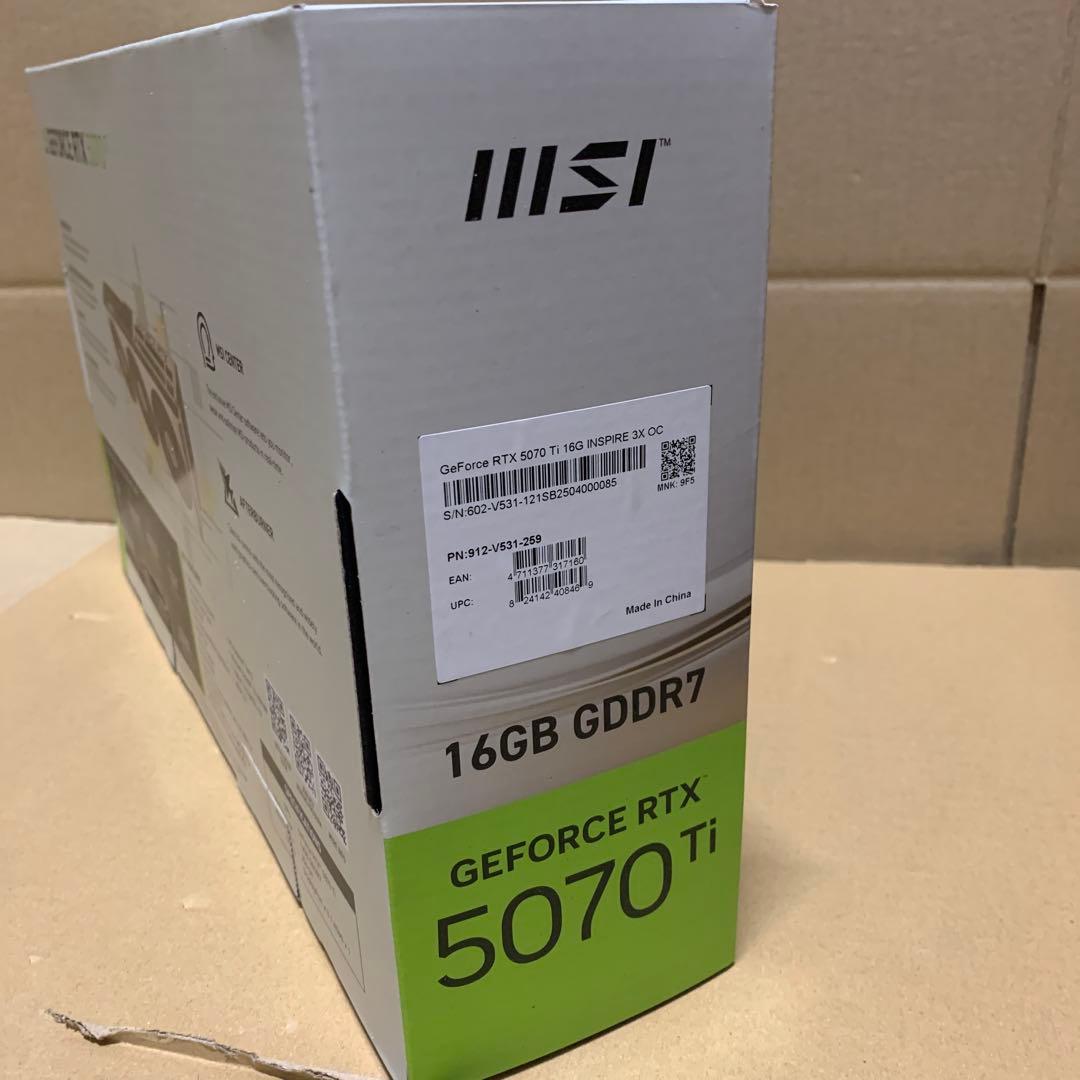 新品　GeForce RTX 5070 Ti 16G INSPIRE 3X OC