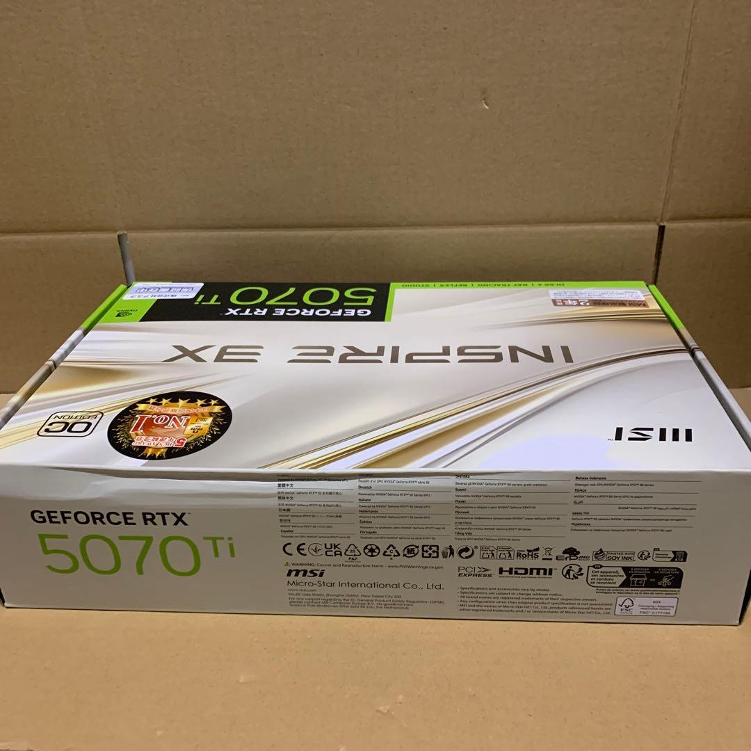 新品　GeForce RTX 5070 Ti 16G INSPIRE 3X OC