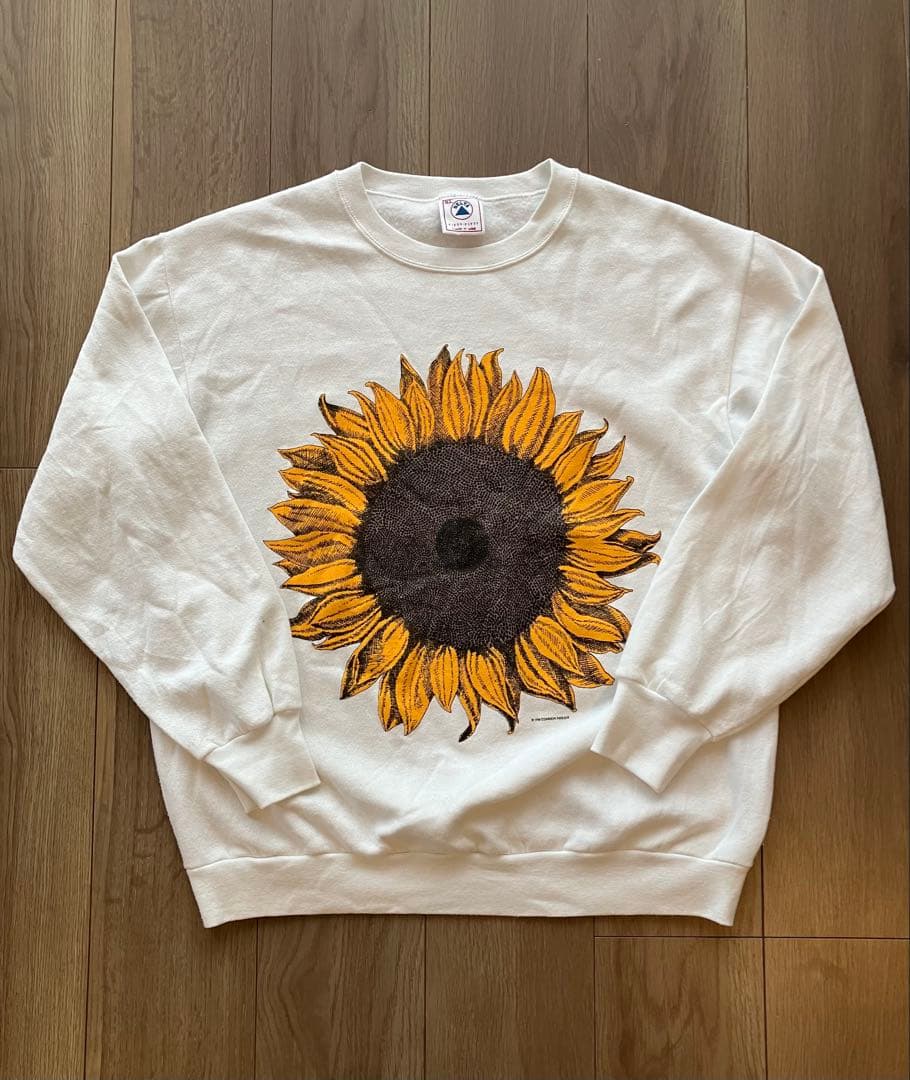 【極美品】1994年製 ひまわりデザイン スウェット DELTA社 USA