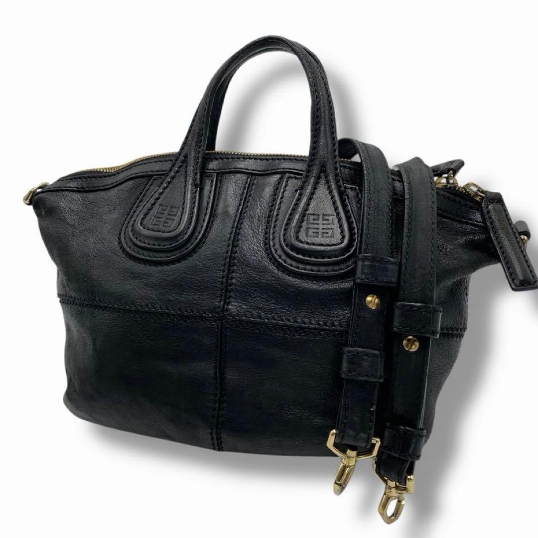 希少 GIVENCHY 4G ロゴ レザー 2WAY バッグ ナインチンゲール