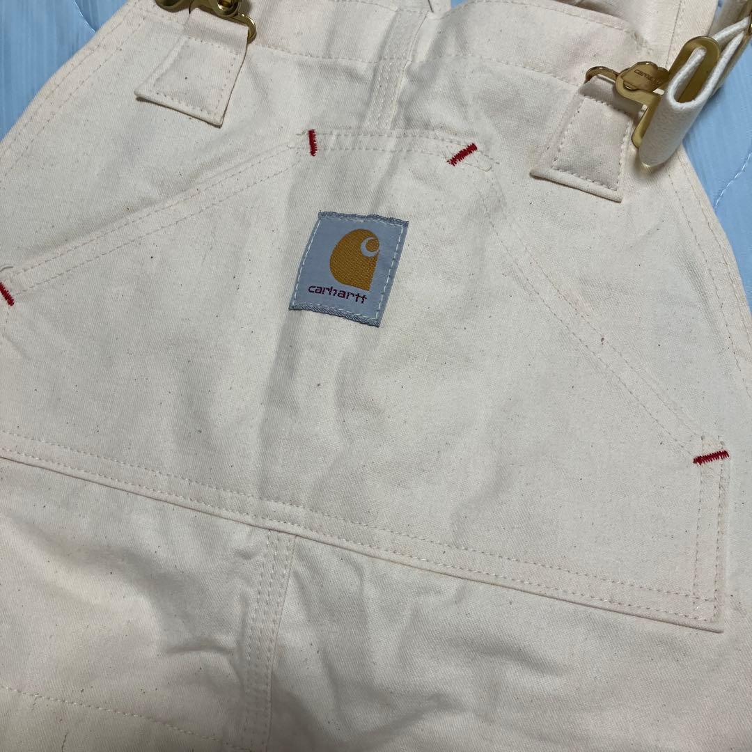 80s 星タグカーハート オーバーオール 生成りUSA製 デッドストック試着のみ