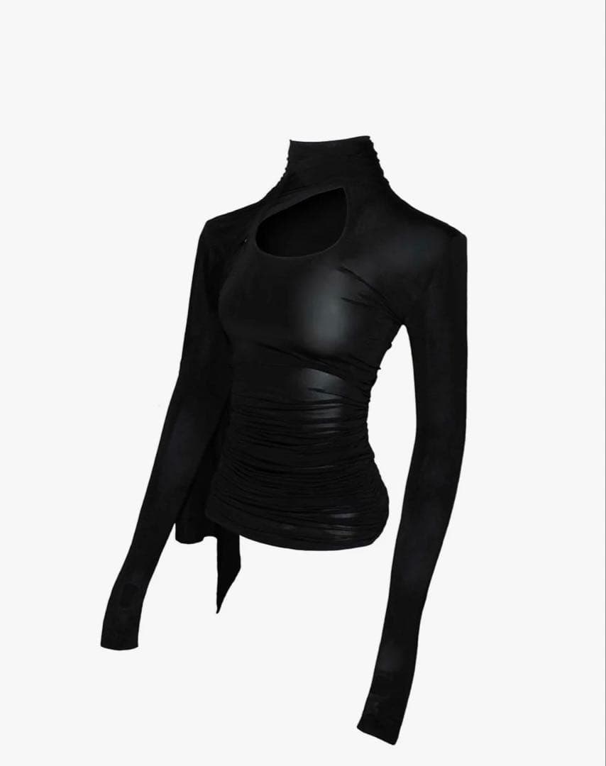 トップス THEREDTHREAD S asymmetric drape tops