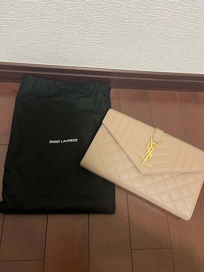 SAINT LAURENT ベージュ ショルダーバッグ