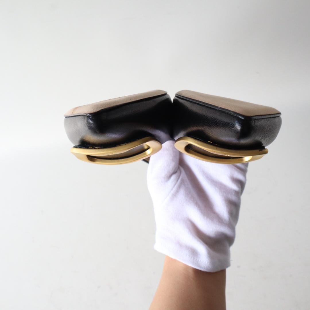 ほぼ未使用/現行ロゴ　ファビオルスコーニ　バックルフラットシューズ36黒23cm