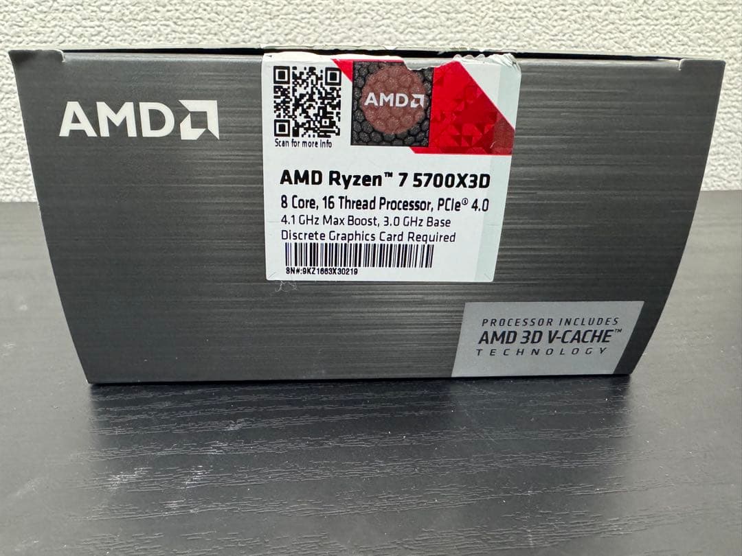 CPU AMD AM4 Ryzen 7 5700X3D 8コア BOX