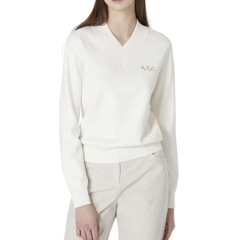 ●●2色・3サイズ●●A.P.C. バックスクリプトVネックセーター・長袖ニット