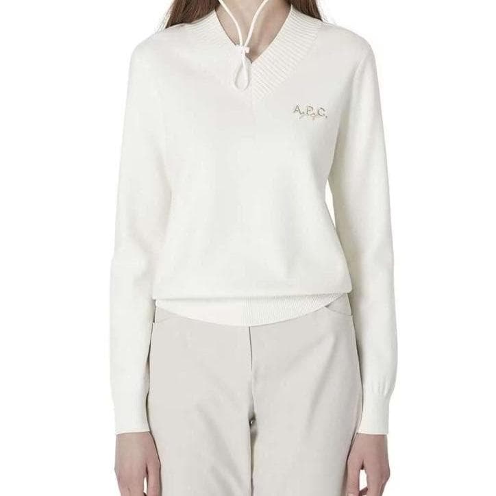 ●●2色・3サイズ●●A.P.C. バックスクリプトVネックセーター・長袖ニット