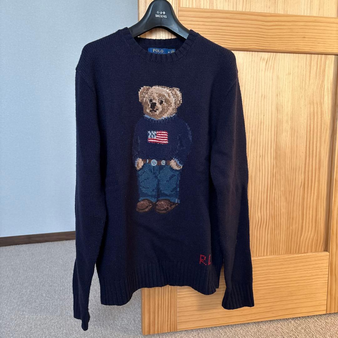 ポロ ラルフローレン ポロベアー ニット M ネイビー