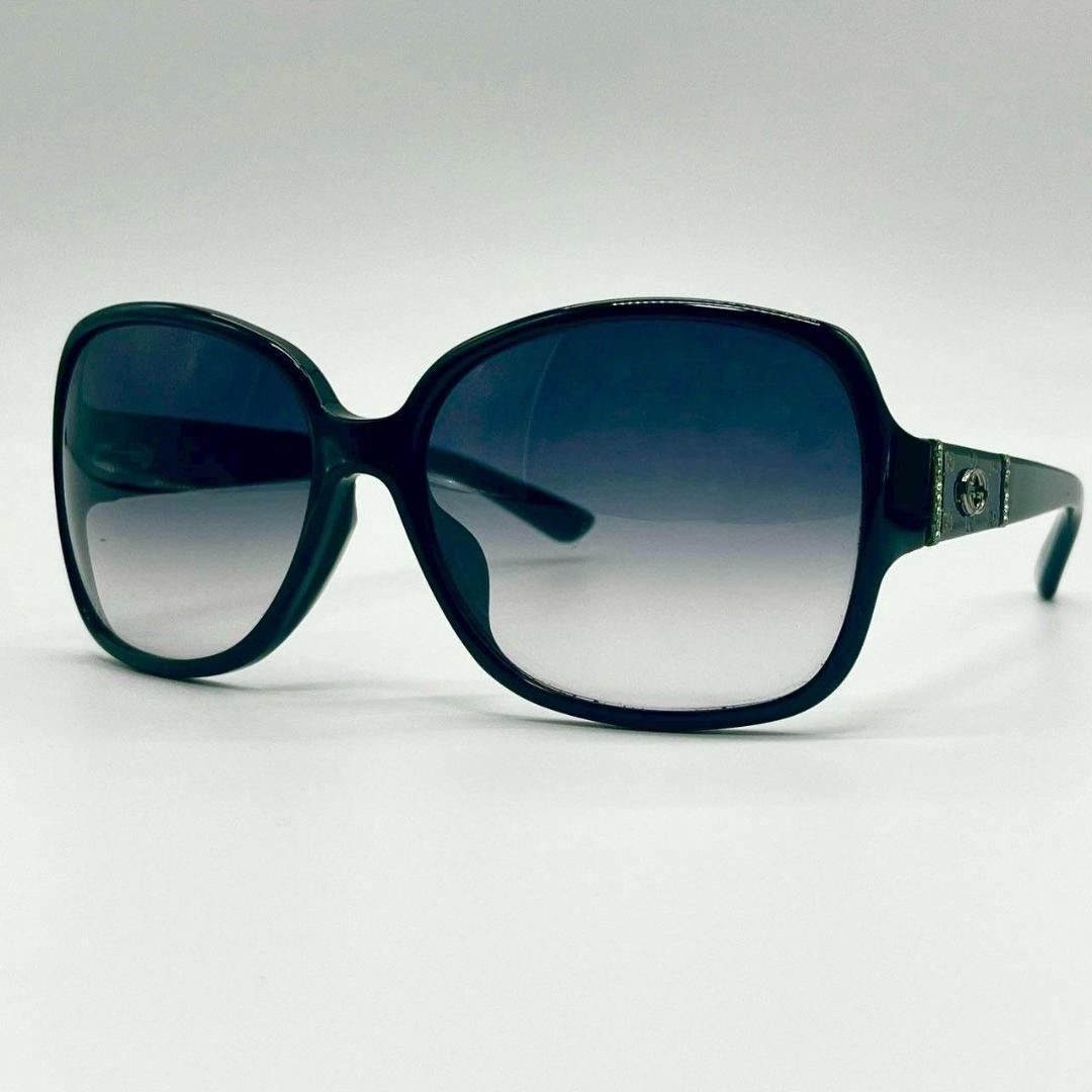 グッチ サングラス アイウェア プラスチック ネイビー シルバー 70908