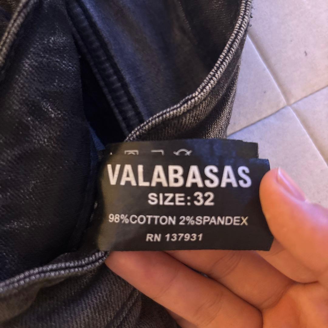 VALABASAS ブラックデニムフレアパンツ　us drill タグなし