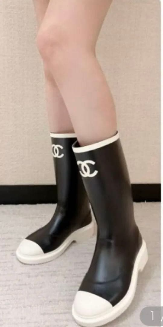 CHANEL レインブーツ　38サイズ　2026Ｃ