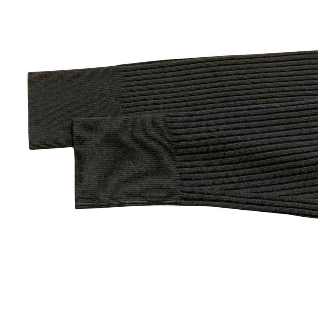 ebure エブール モックネックリブニットロングワンピース ウール ブラック