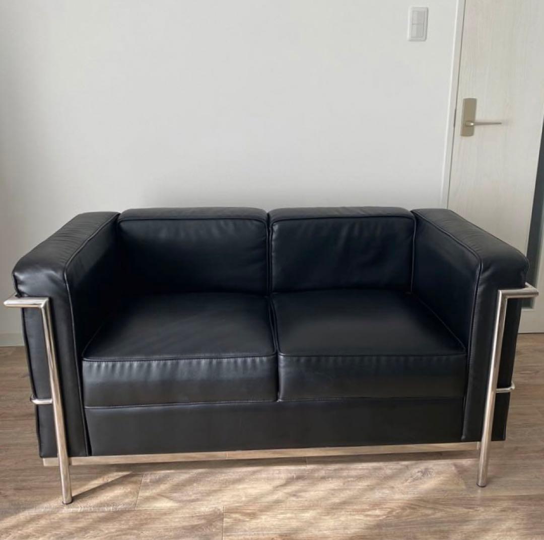【名作】LC2 リプロダクト ル・コルビュジエ 2人掛けソファ