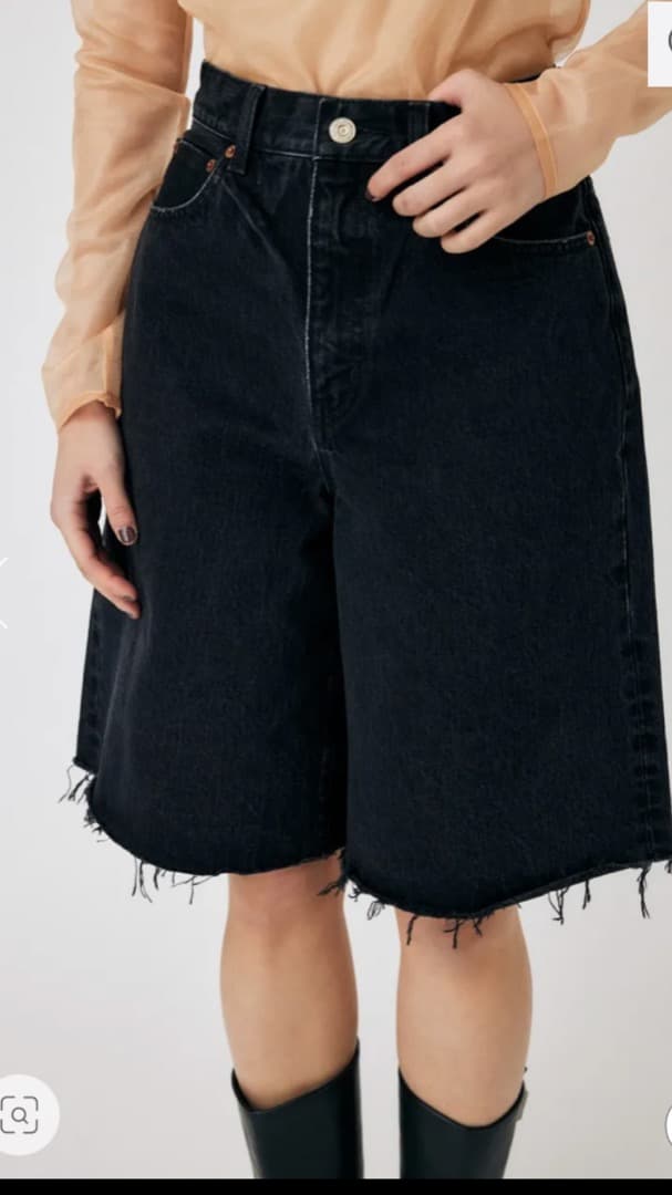 moussy WIDE DENIM SHORT パンツ