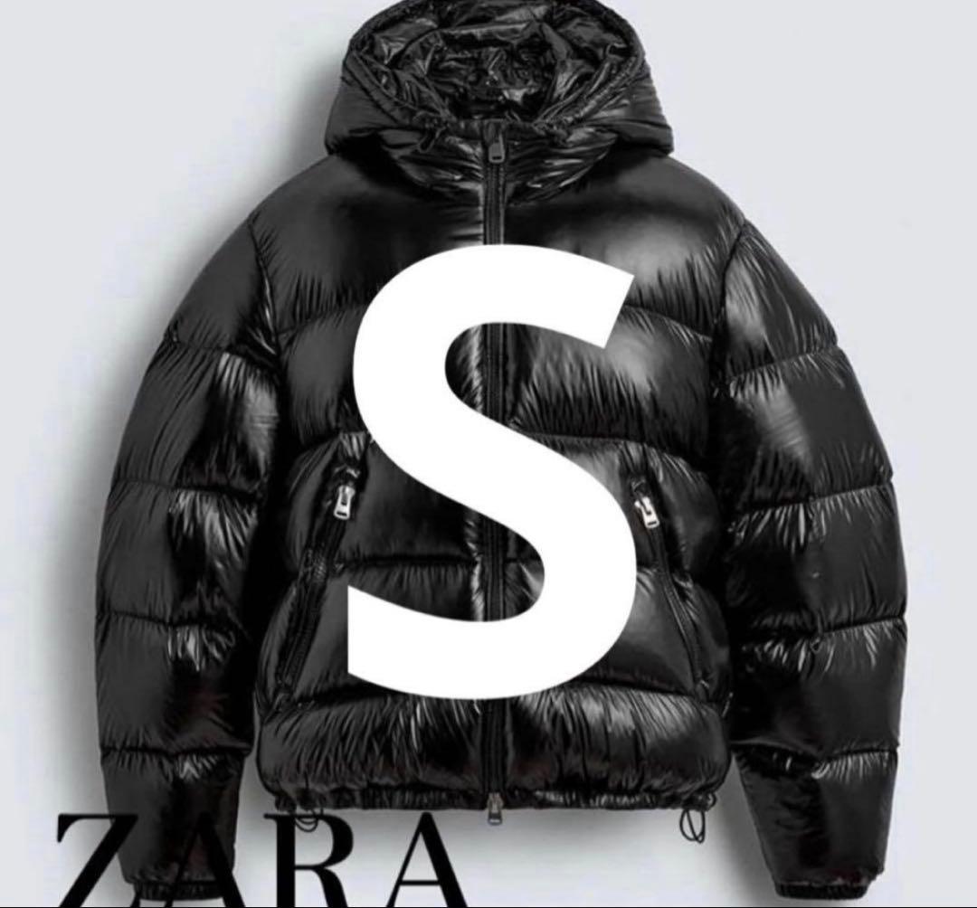 ZARAパフジャケット　光沢 drip