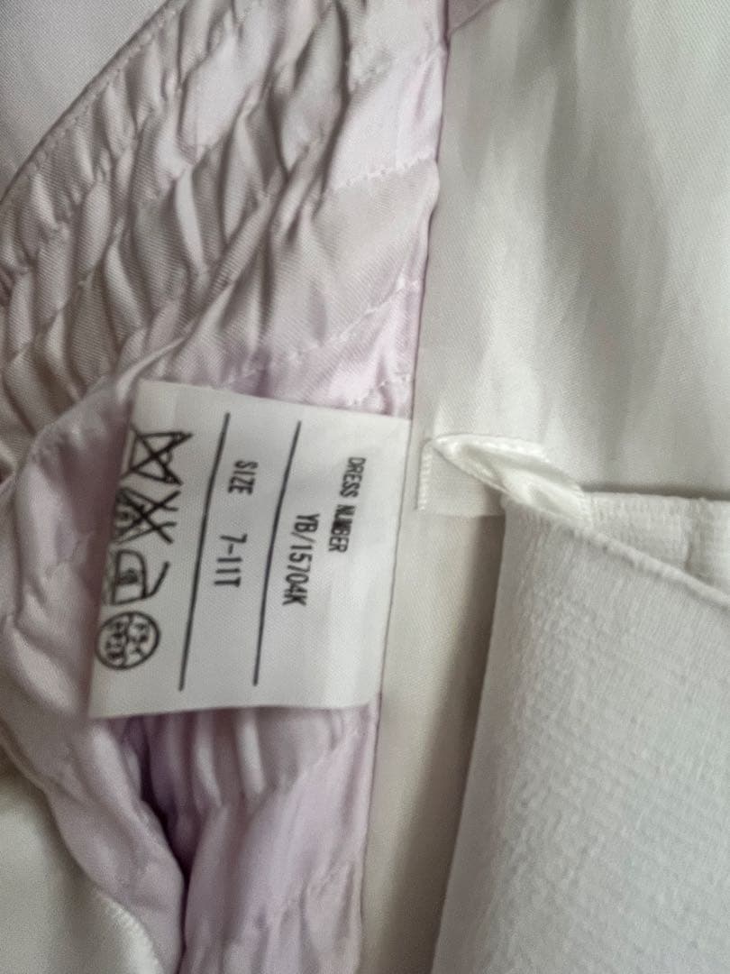 桂由美YUMI BLANCA　薄ピンクウエディングドレス