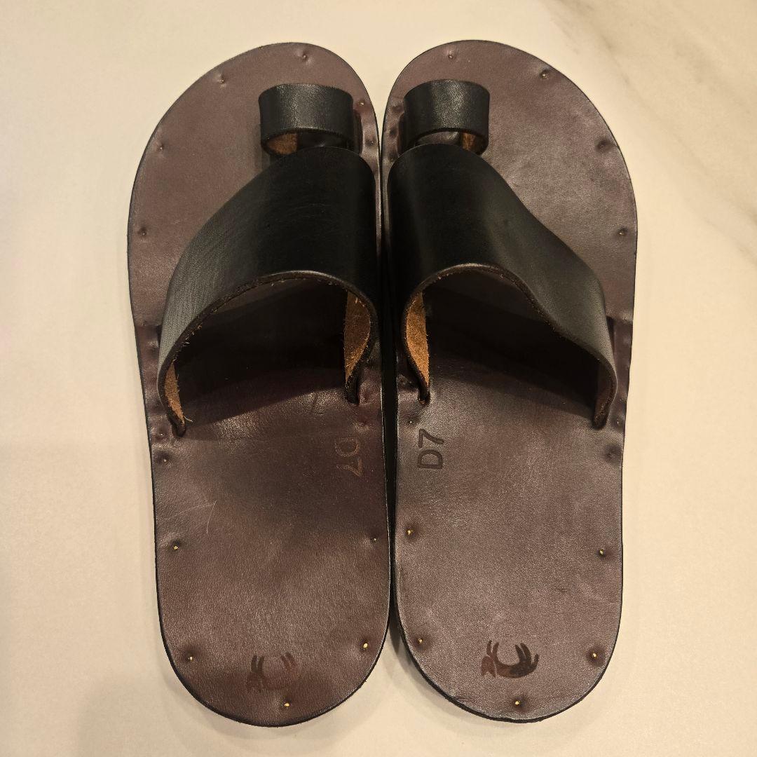 【希少】JUTTA NEUMANN D7 レザー フラットサンダル ブラウン