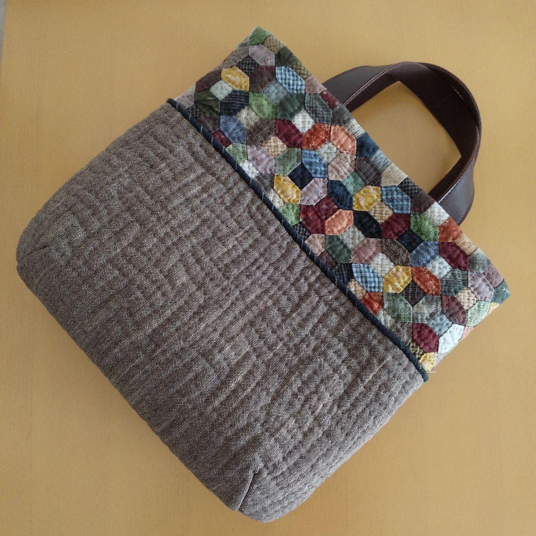 パッチワークキルト　バッグ　ハンドメイド