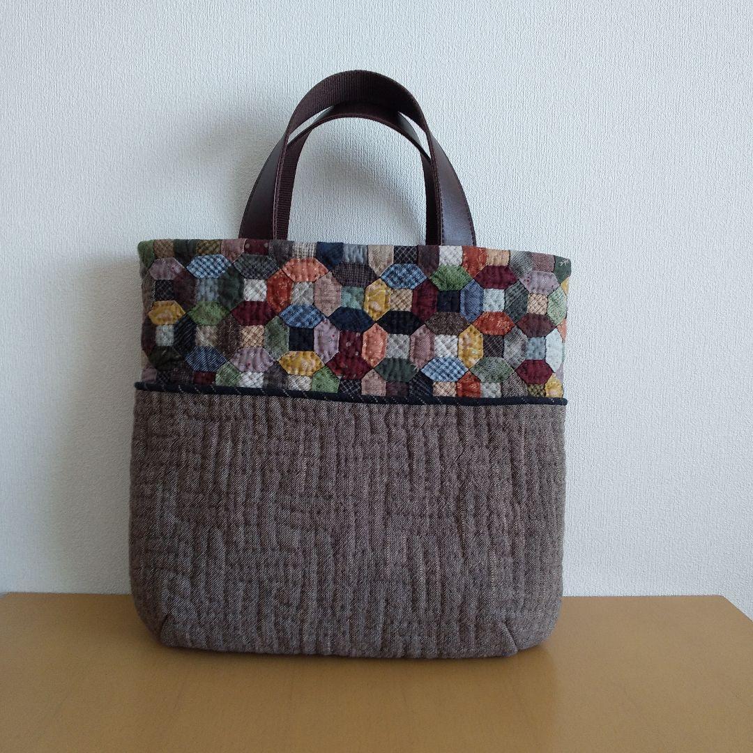 パッチワークキルト　バッグ　ハンドメイド