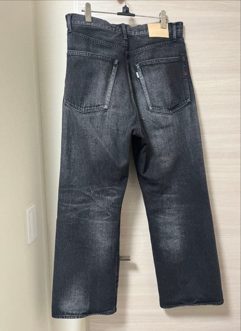 パンツ Graphpaper Selvage Denim black dark fade
