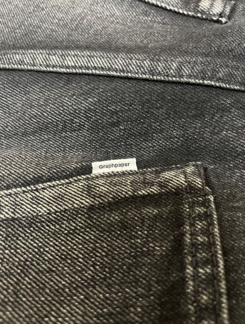 パンツ Graphpaper Selvage Denim black dark fade
