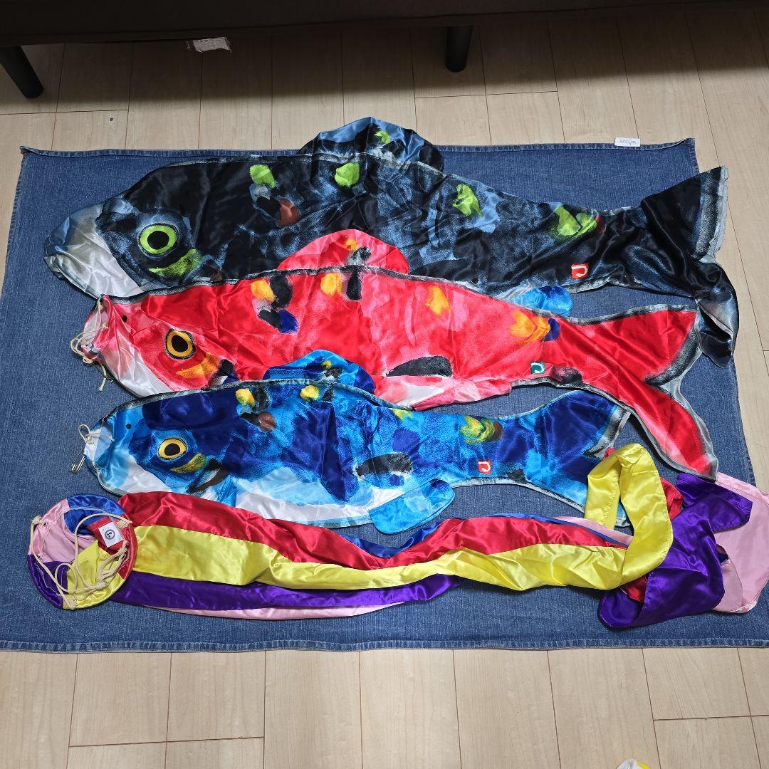 鯉のぼり　1.5Mセット　虹鯉　片岡鶴太郎　　こいのぼり