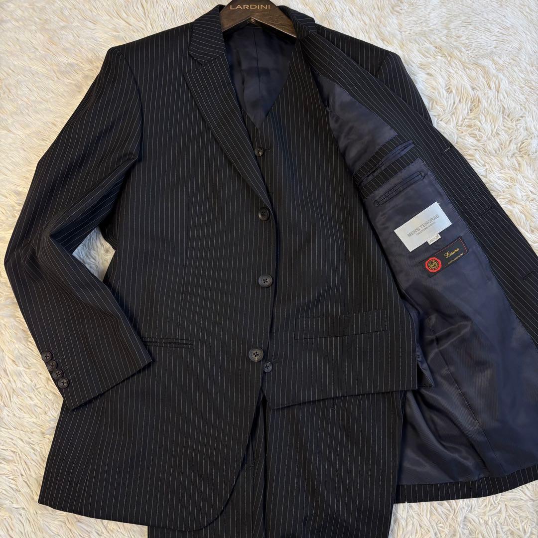 (美品) メンズティノラス スリーピース セットアップ スーツ ストライプ