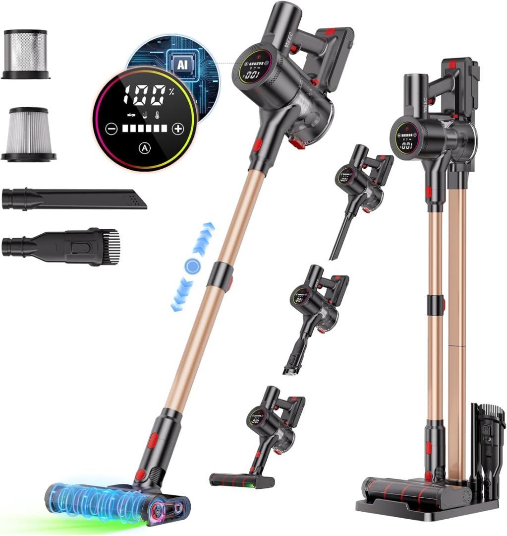 掃除機 コードレス　80Kpa超強力吸引！AI吸引力自動制御スティッククリーナー