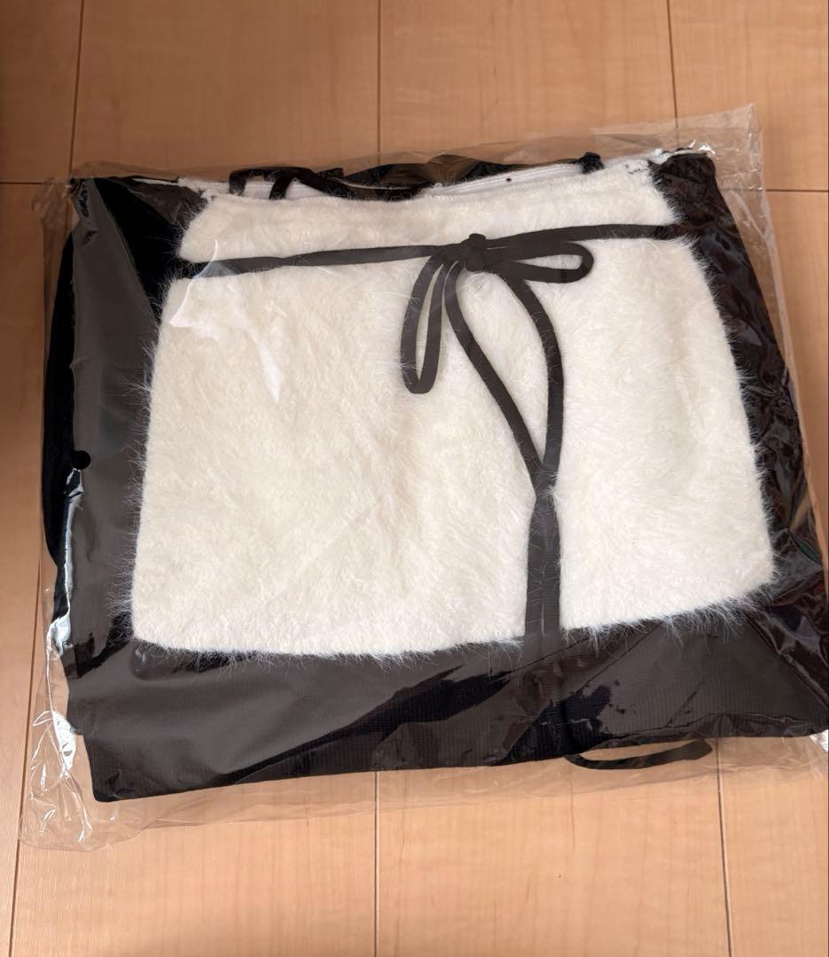 Lumignon Ribbon bust fluffy long opブラック