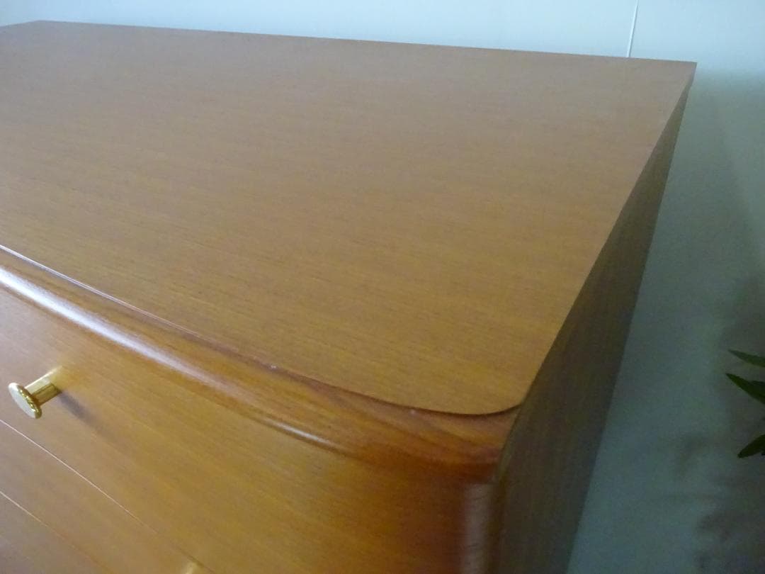 たは　最高級　府中家具　チーク材　6段チェスト　整理ダンス　収納タンス美品