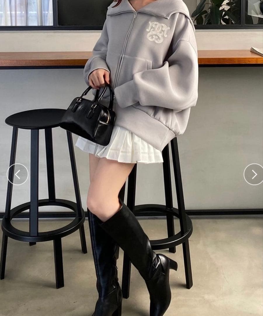 snidel スナイデル ボリュームパーカー グレー 2025ver