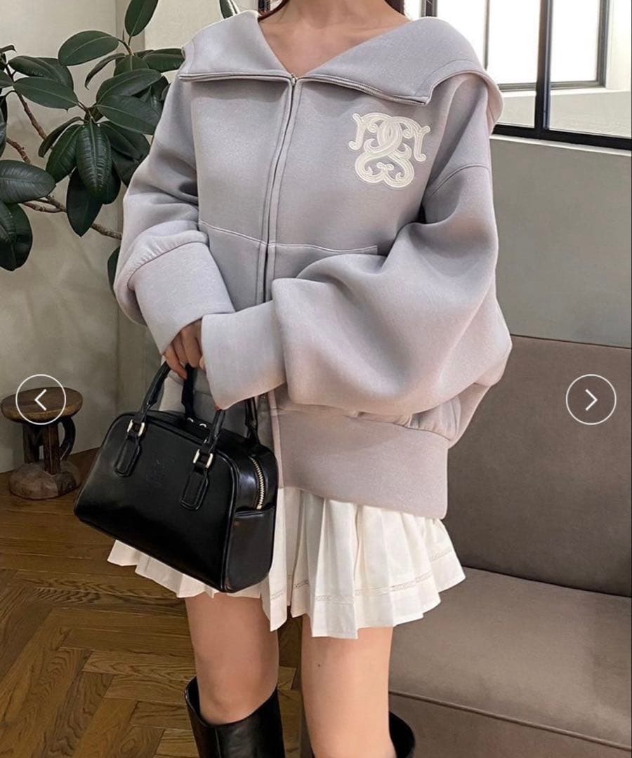 snidel スナイデル ボリュームパーカー グレー 2025ver