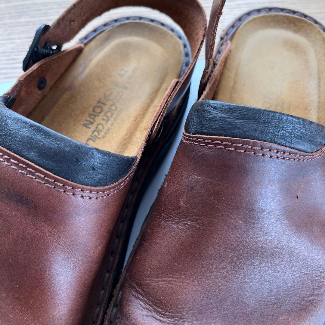 NAOT ブラウン クロッグサンダル　サボ