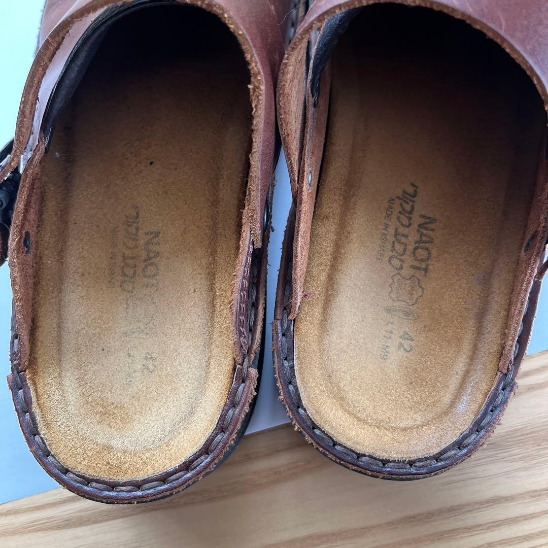 NAOT ブラウン クロッグサンダル　サボ