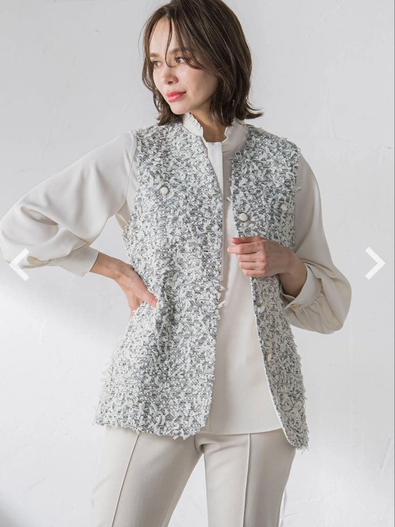 Viaggio Blu ファンシーツイードジレ