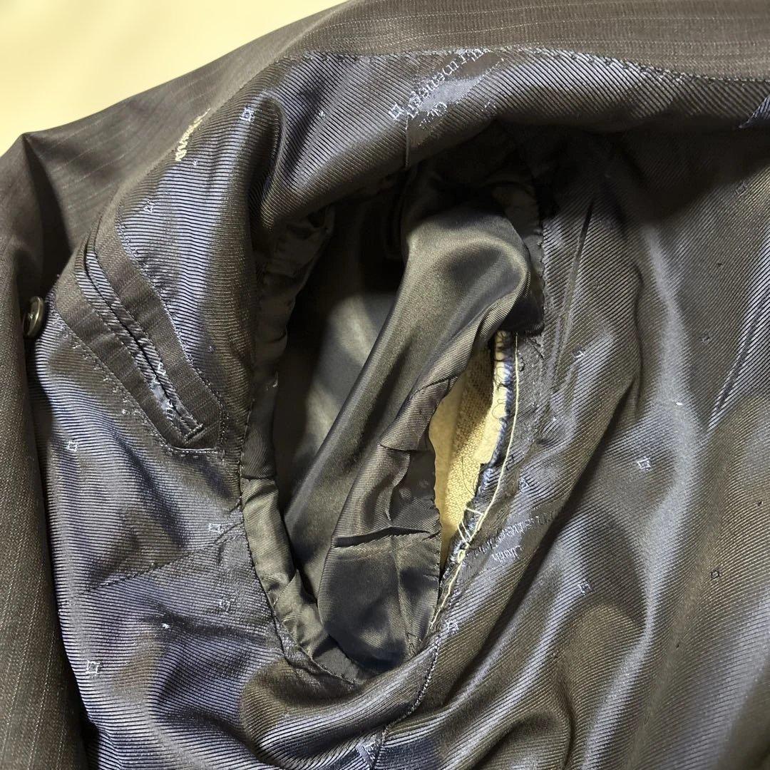 エルメネジルド ゼニア スーツ ３点セット ３ピース ストライプ柄 ネイビー