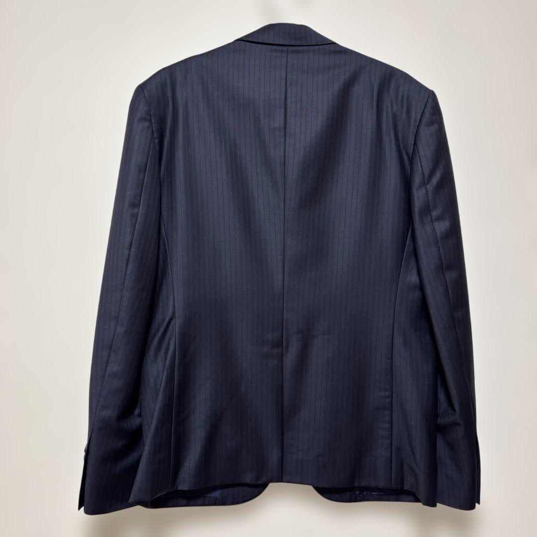 エルメネジルド ゼニア スーツ ３点セット ３ピース ストライプ柄 ネイビー