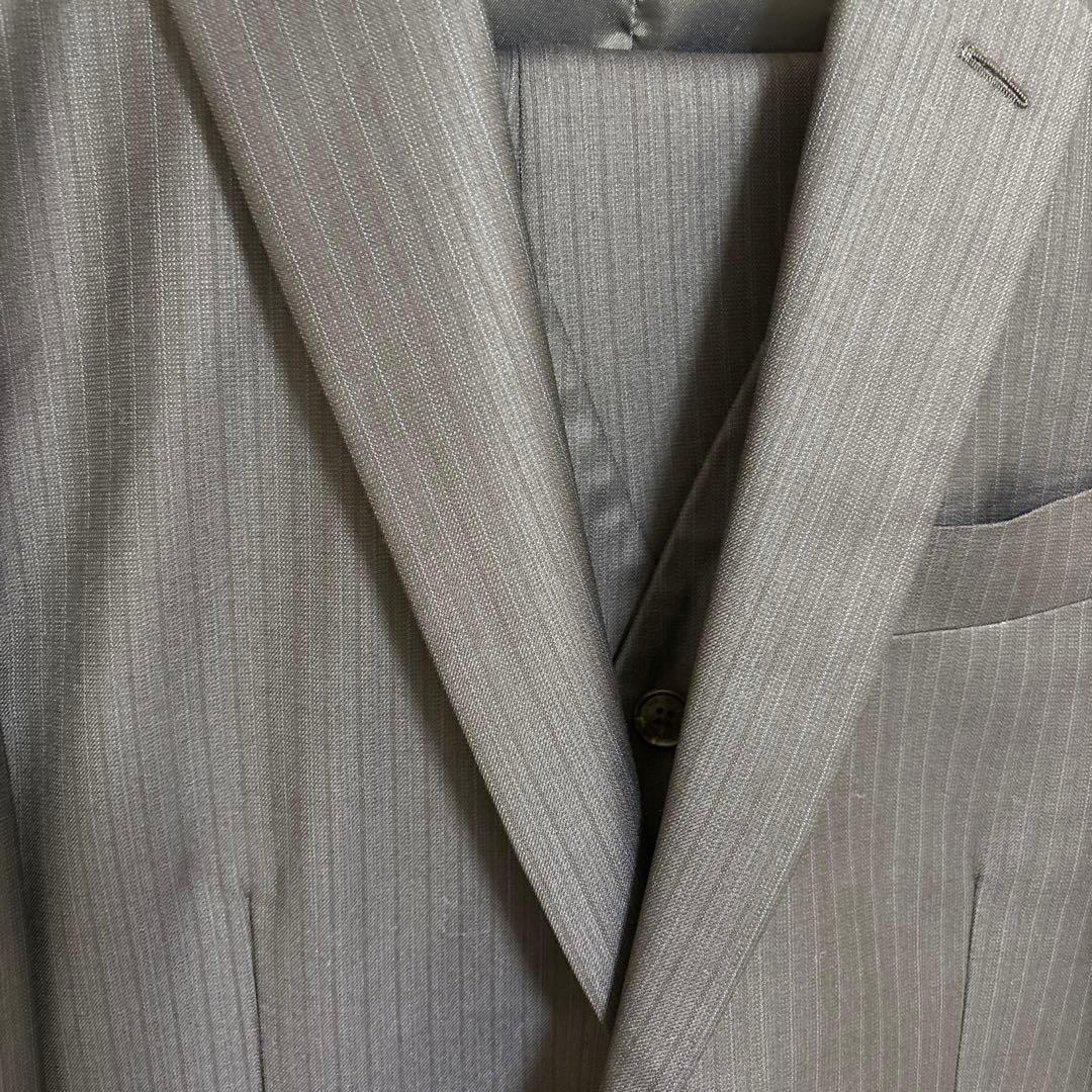 エルメネジルド ゼニア スーツ ３点セット ３ピース ストライプ柄 ネイビー