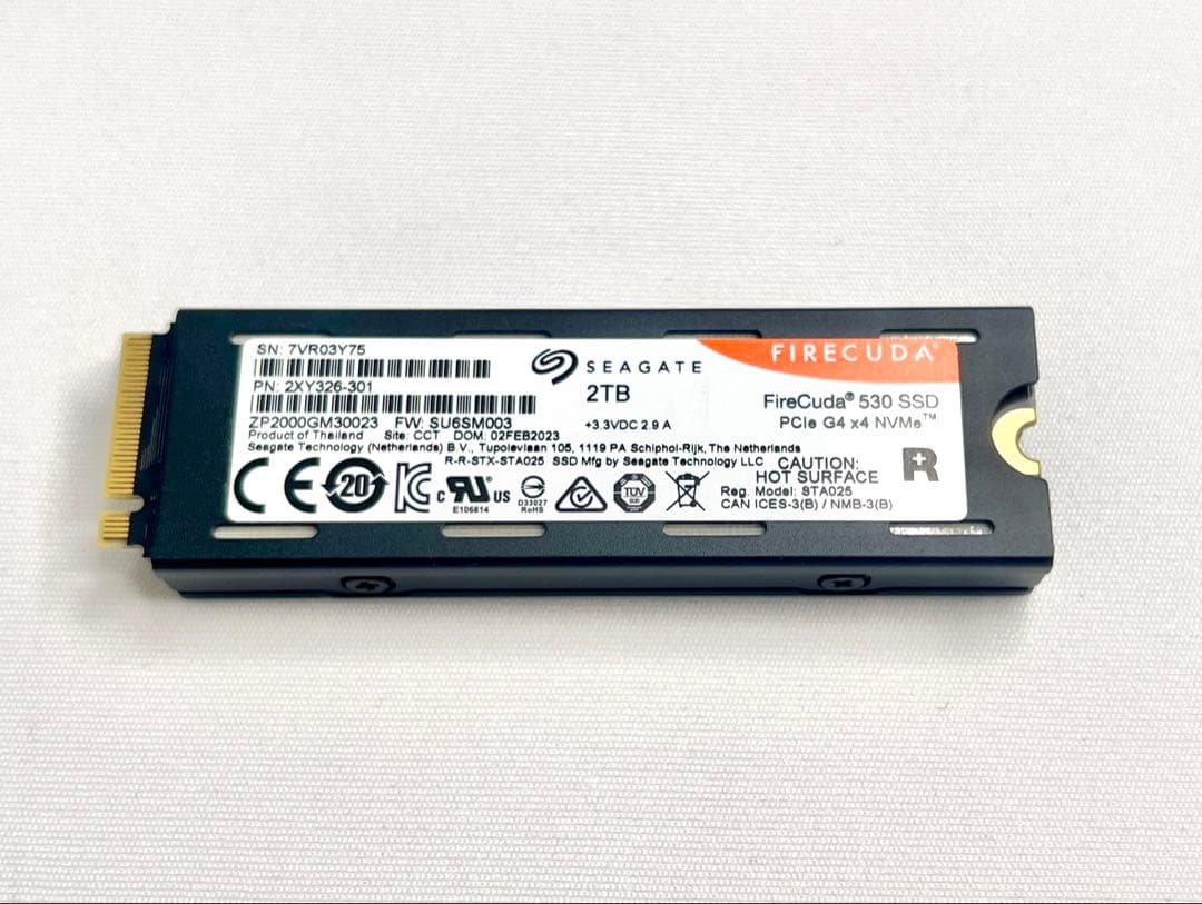 【未使用品】Seagate FireCuda 530 2TB [ヒートシンク付]