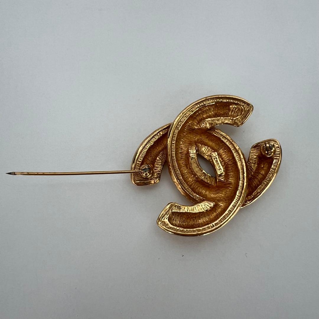 【 CHANEL 】シャネル マトラッセ ゴールド ブローチ