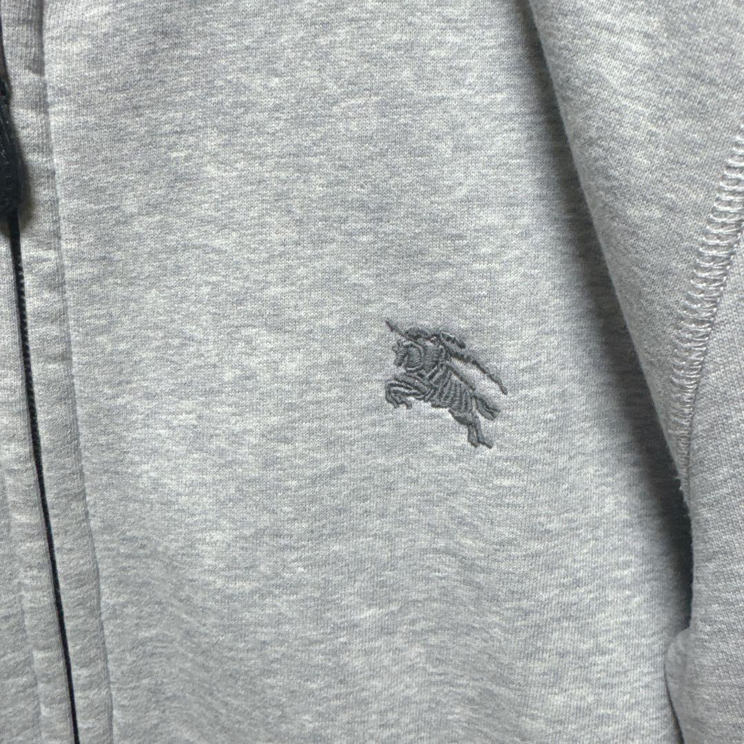 【BURBERRY BRIT】ジップパーカー グレー レディース L 裏起毛