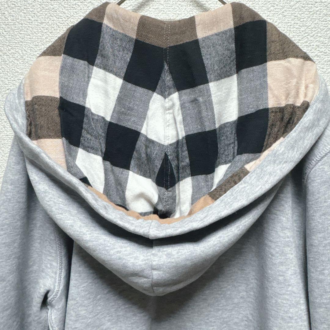 【BURBERRY BRIT】ジップパーカー グレー レディース L 裏起毛