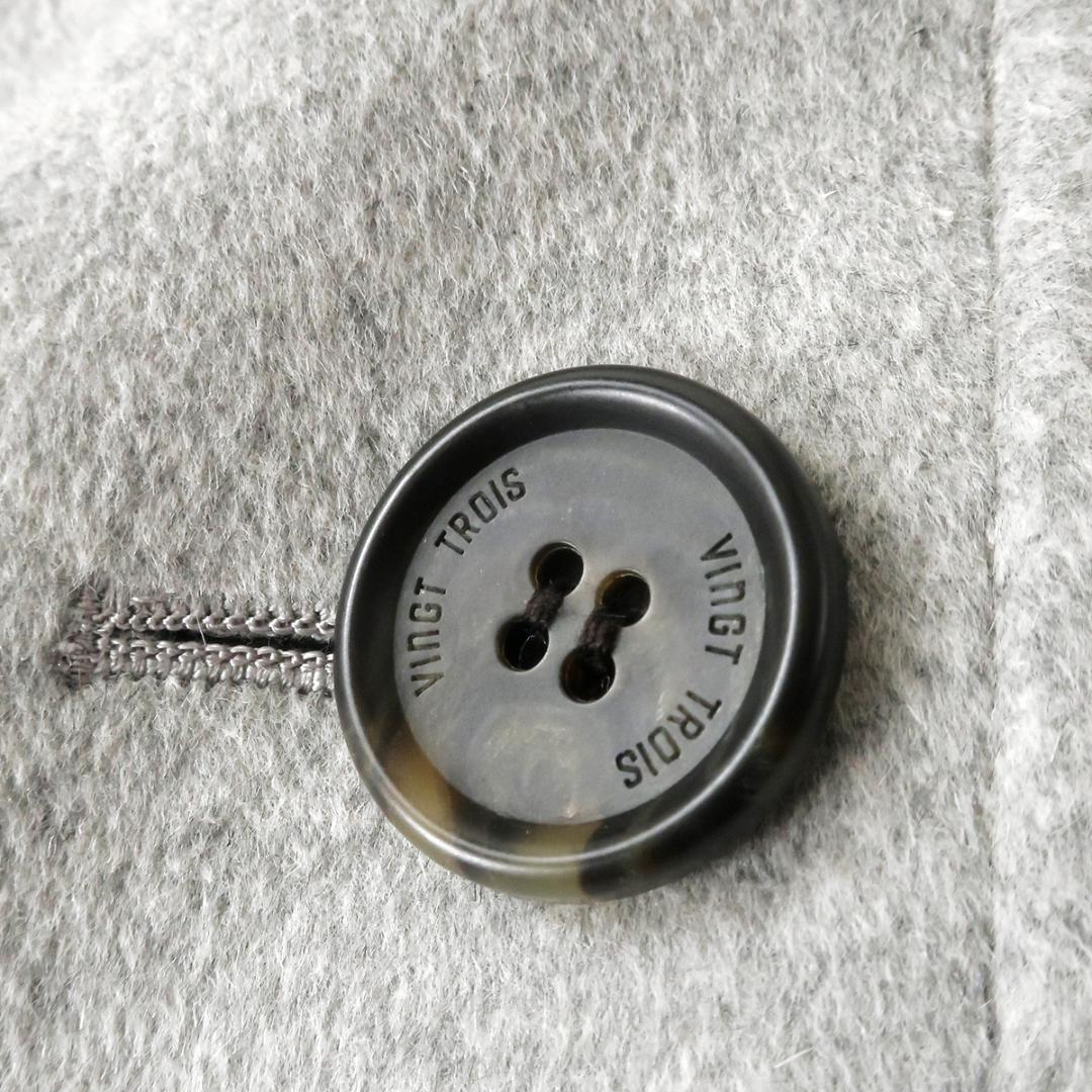 【高級 美品】23区 アンゴラウール ダブルブレストコート ピーコートタイプ