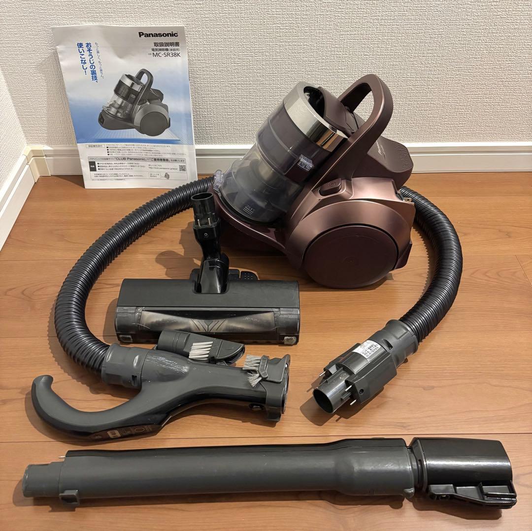 美品／Panasonic MC-SR38K-T サイクロン式掃除機 2021年製