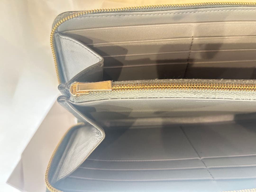 セリーヌ 長財布 ラージ ラウンドジップ グレー